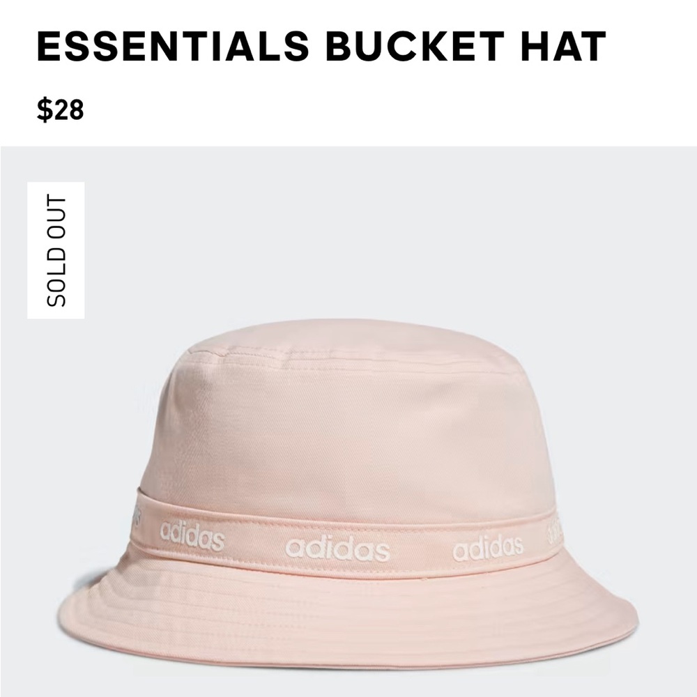 ESSENTIALS BUCKET HAT adidas like new light pink